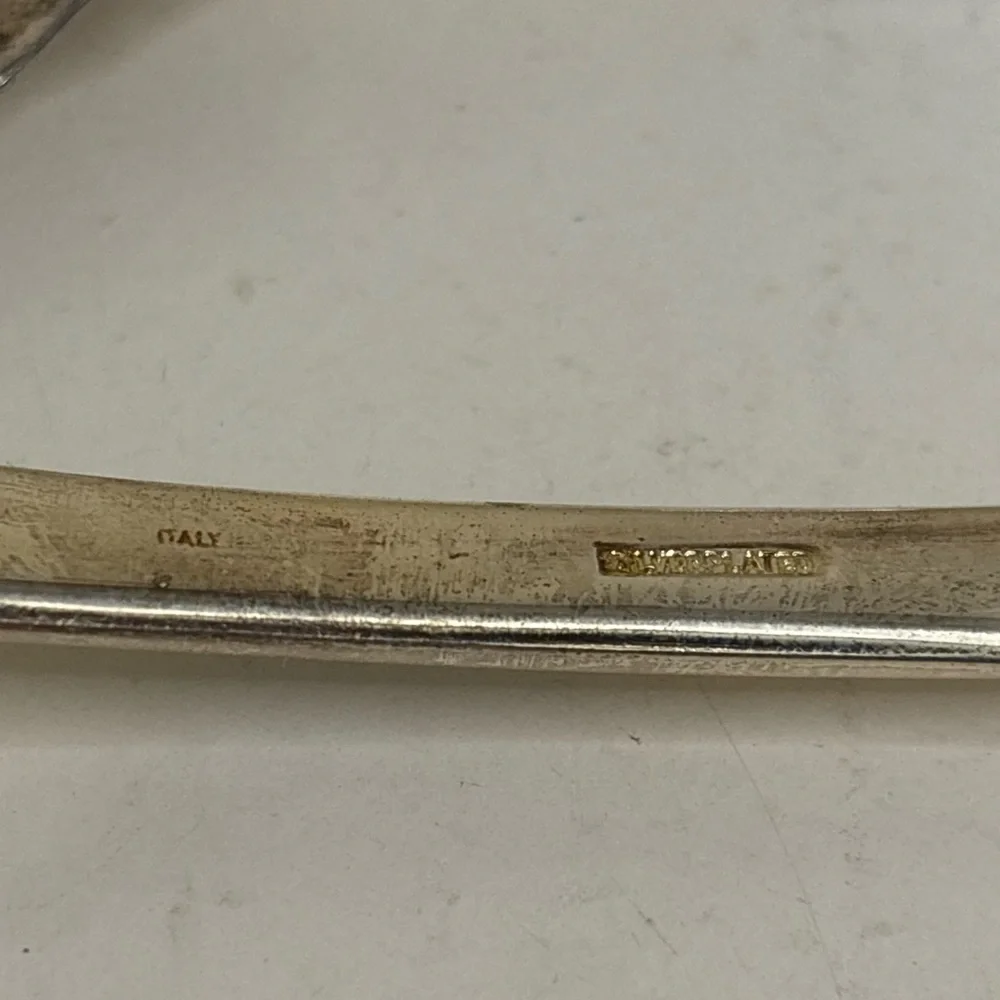 Vintage Italian Silver Plated Pasta Server & Cake Server Set